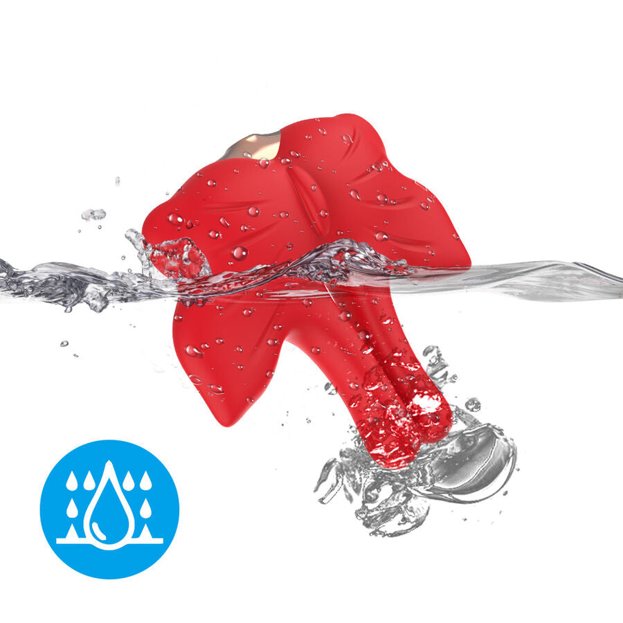 ARMONY - PINZAS PARA PEZONES MAGNÉTICA CON VIBRACIÓN FORMA MARIPOSA ROJO