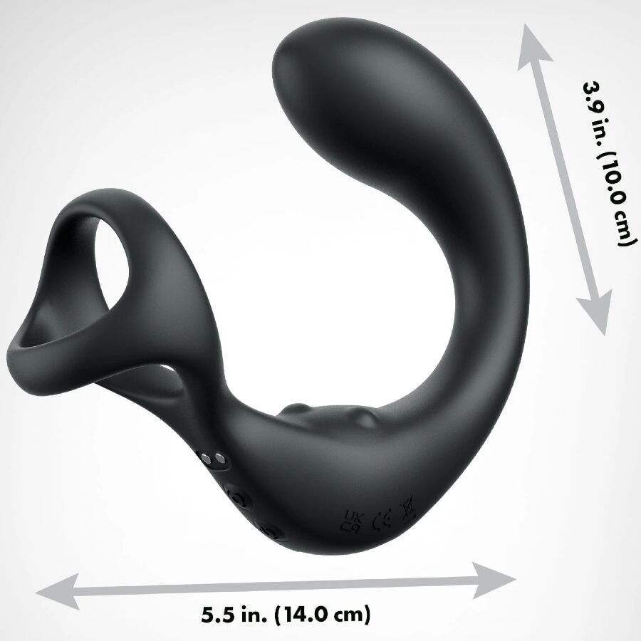 MASAJEADOR DE PRÓSTATA CON ANILLO VIBRADOR Y CONTROL REMOTO