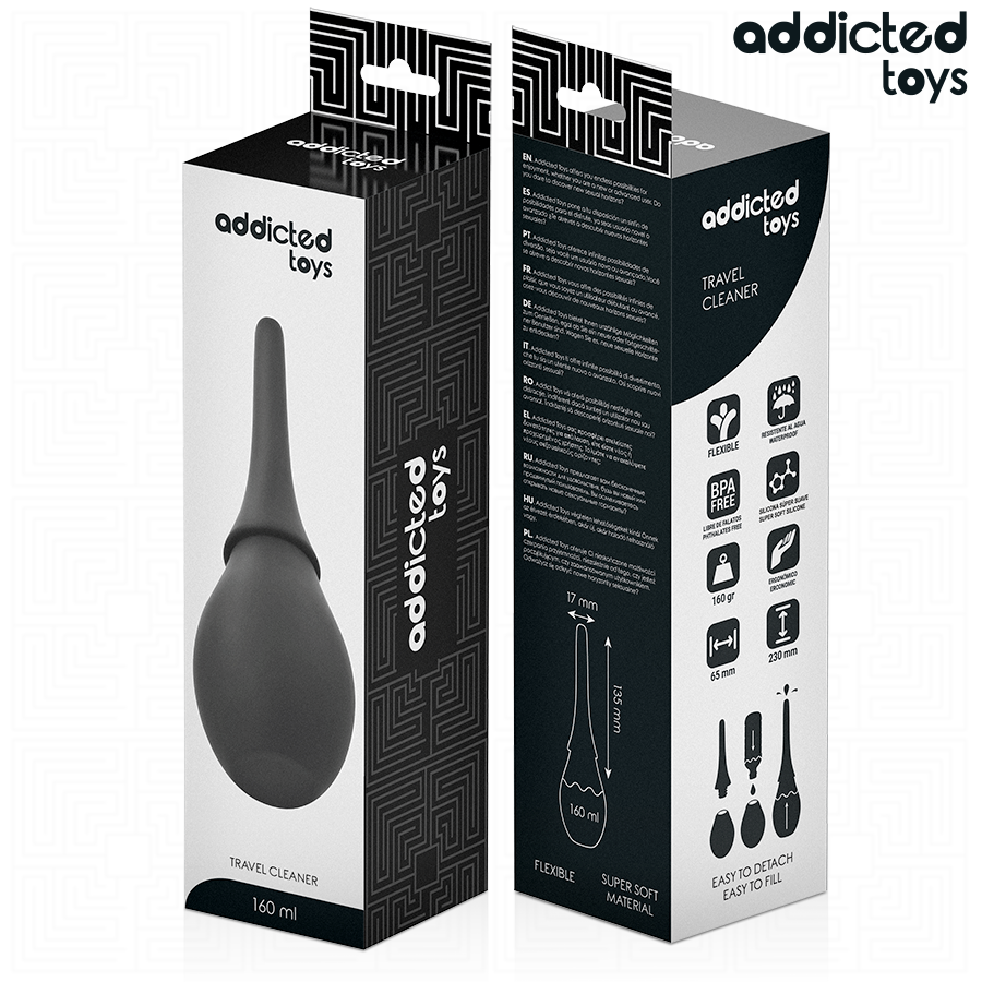ADDICTED TOYS - LIMPIADOR DE VIAJE SILICONA MODELO 3