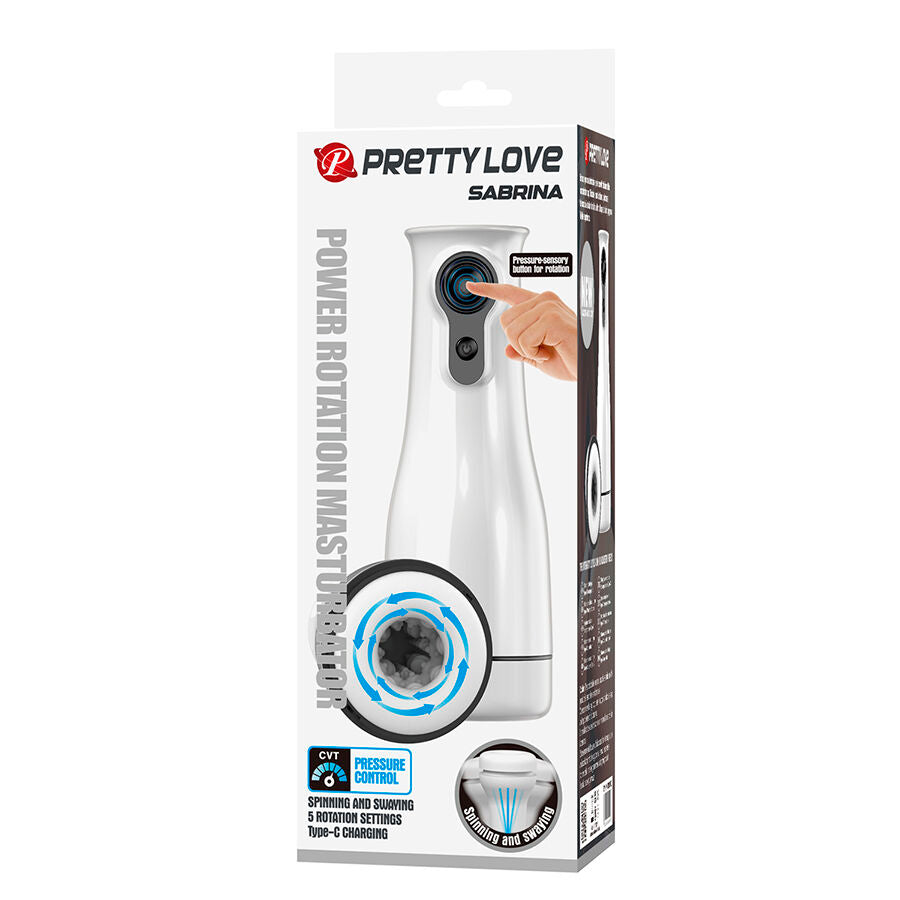 PRETTY LOVE - SABRINA MASTURBADOR MASCULINO CON ROTACIÓN Y BALANCEO