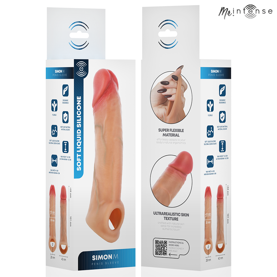 MR INTENSE - SIMON M FUNDA PARA EL PENE SILICONA 14.5 CM -Ø- 4 CM