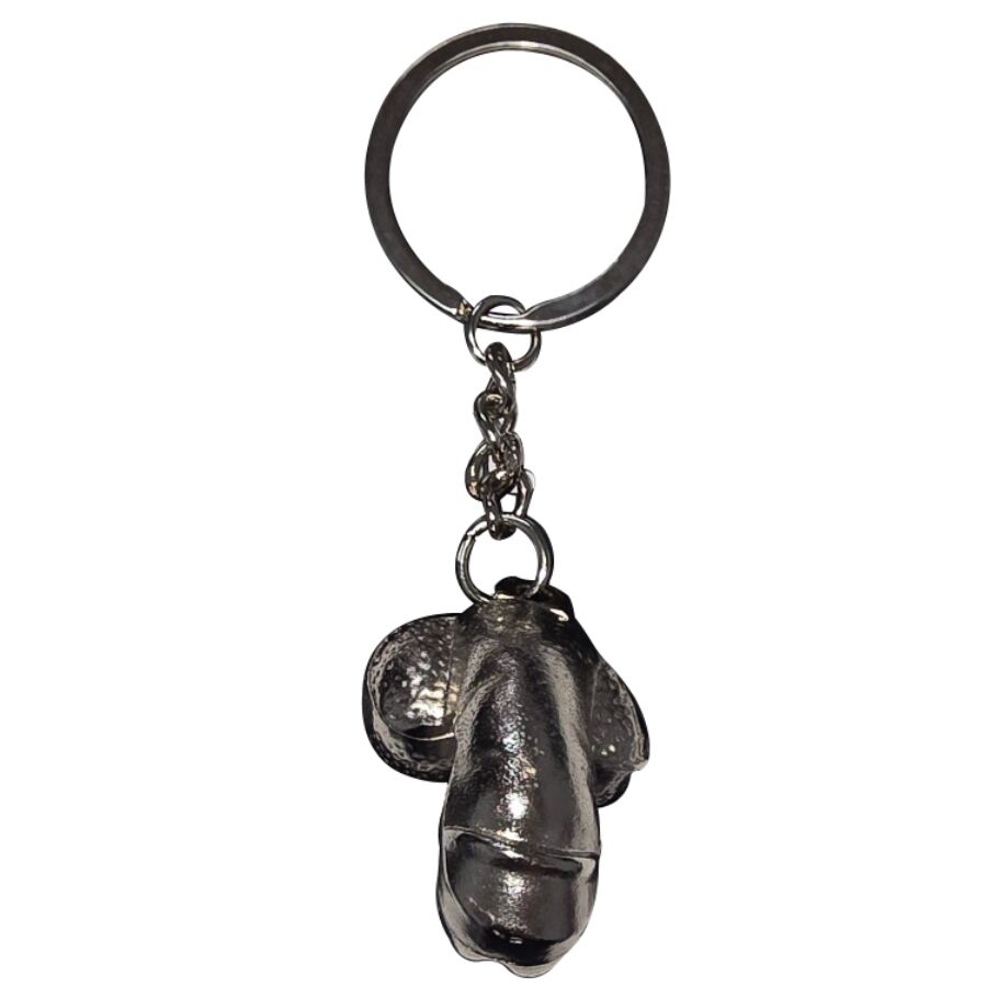 DIABLO PICANTE - LLAVERO METAL PENE ENCOGIDO PLATA