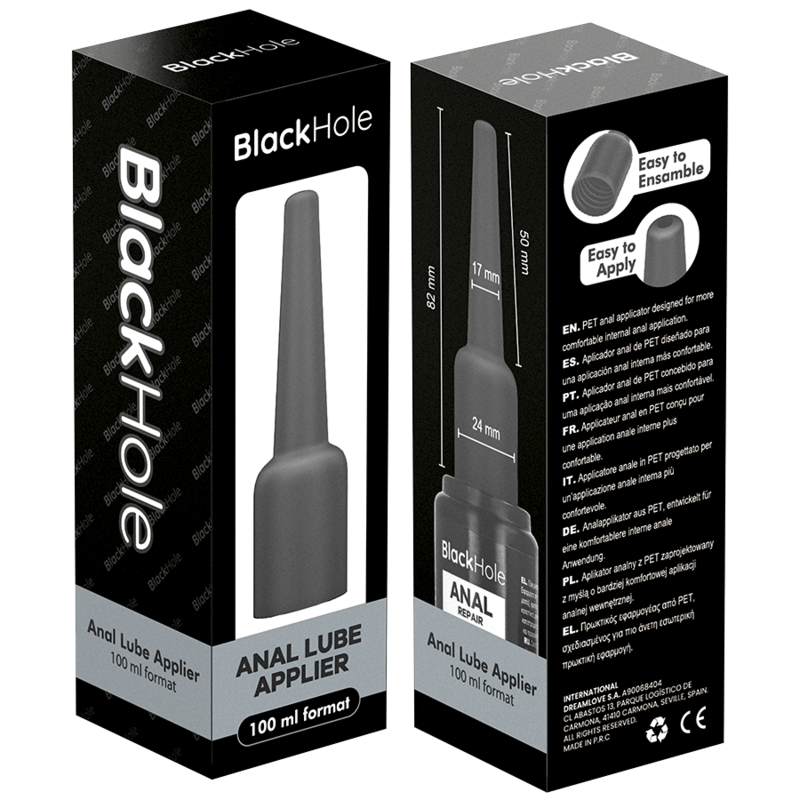 BLACK HOLE - APLICADOR DE LUBRICANTE ANAL TALLA L 100 ML