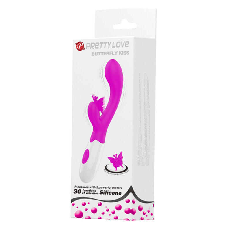 PRETTY LOVE - BUTTERFLY KISS VIBRADOR RABBIT 30 FUNCIONES MORADO