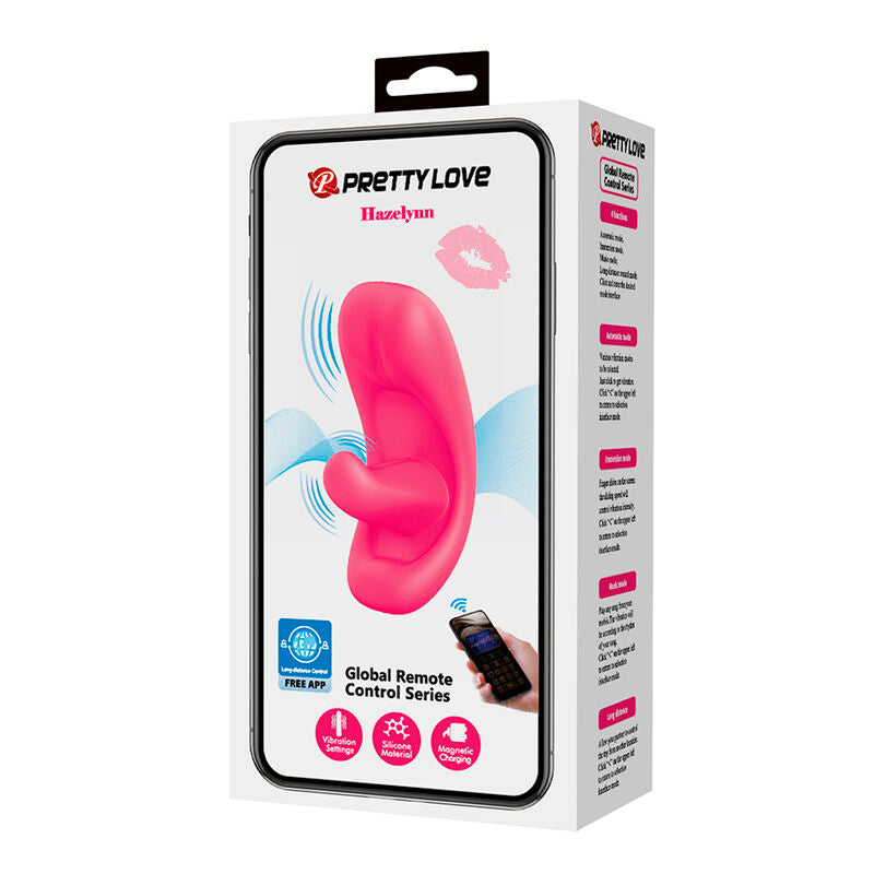 PRETTY LOVE - HAZELYNN MASAJEADOR APP CONTROL 12 FUNCIONES ROSA