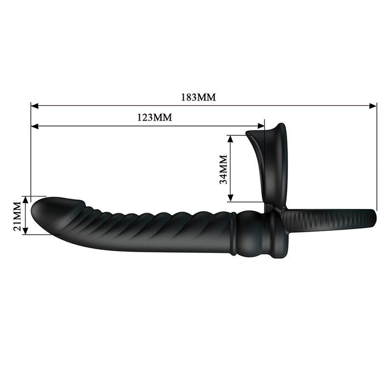 PRETTY LOVE - MERRITT VIBRADOR ANAL CON ANILLO Y VIBRACIÓN NEGRO