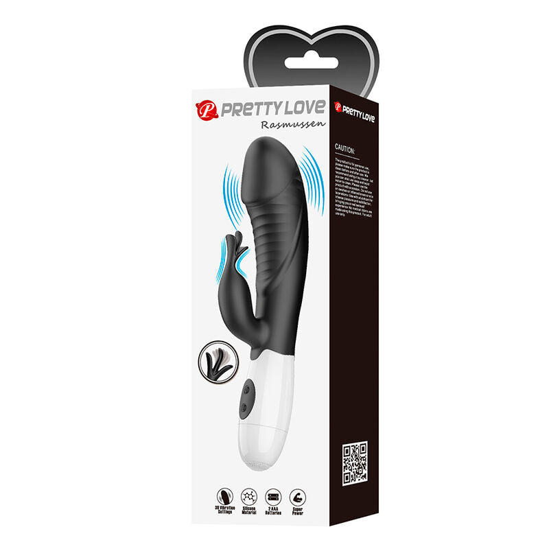 PRETTY LOVE - RASMUSSEN VIBRADOR RABBIT 30 FUNCIONES NEGRO
