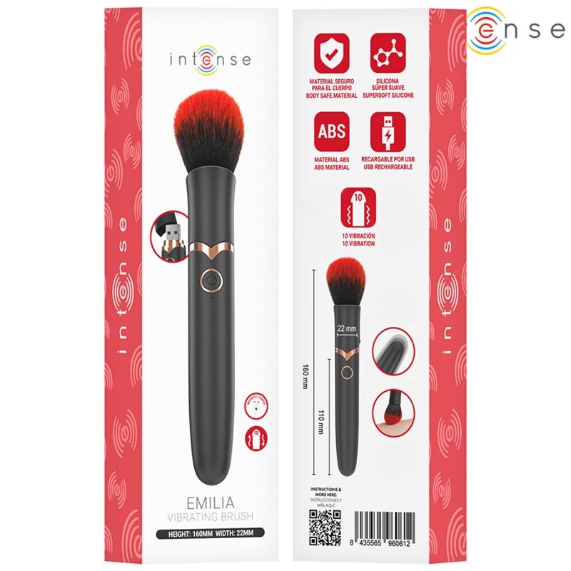 INTENSE - EMILIA VIBRADOR BROCHA 10 VIBRACIONES 16 CM