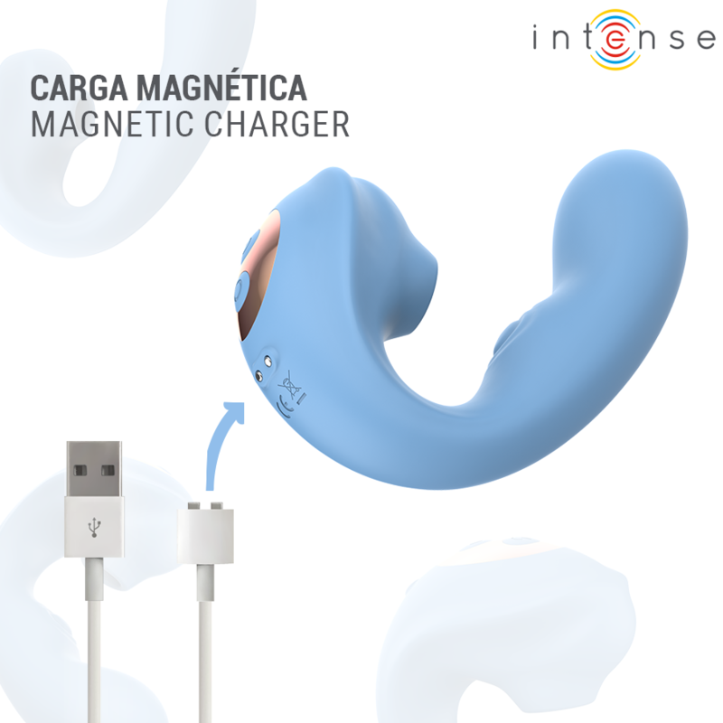 INTENSE - GINA ESTIMULADOR DE CLÍTORIS MULTIFUNCIÓN AZUL