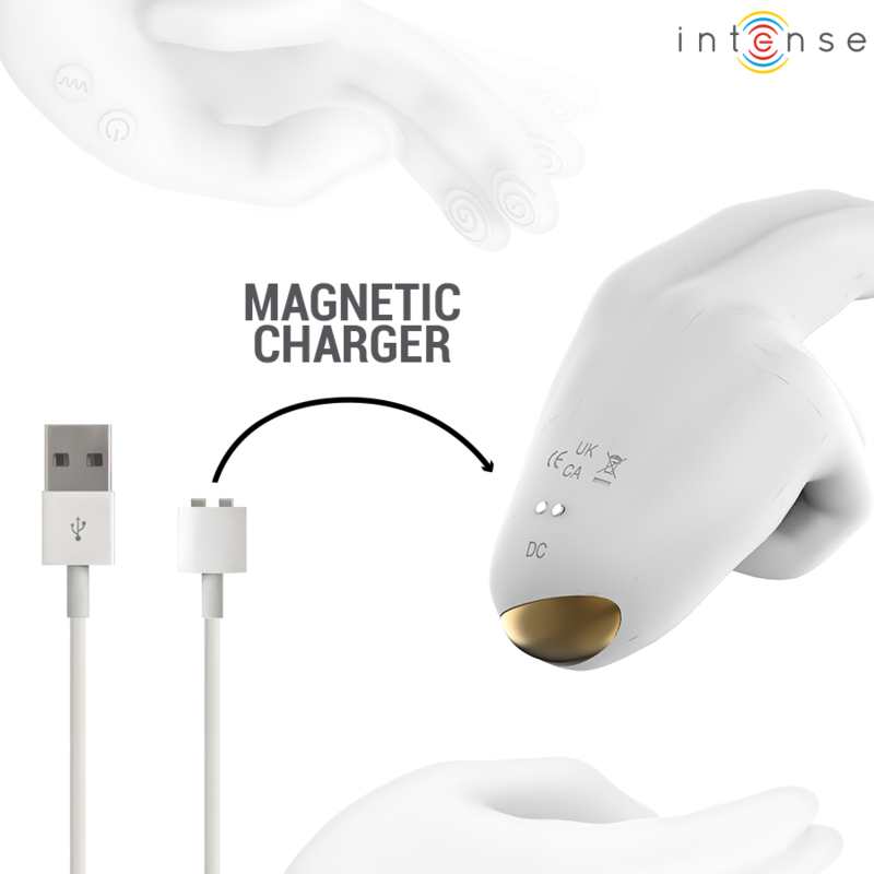 INTENSE - JIMMY ESTIMULADOR MULTIFUNCIÓN CON FORMA DE MANO, VIBRACIÓN Y CALOR