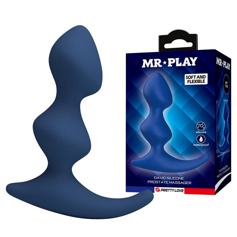 MR PLAY - PLUG ANAL AZUL ERGONÓMICO