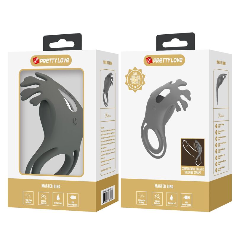 PRETTY LOVE - ANILLO VIBRADOR RECARGABLE CON ESTIMULADOR