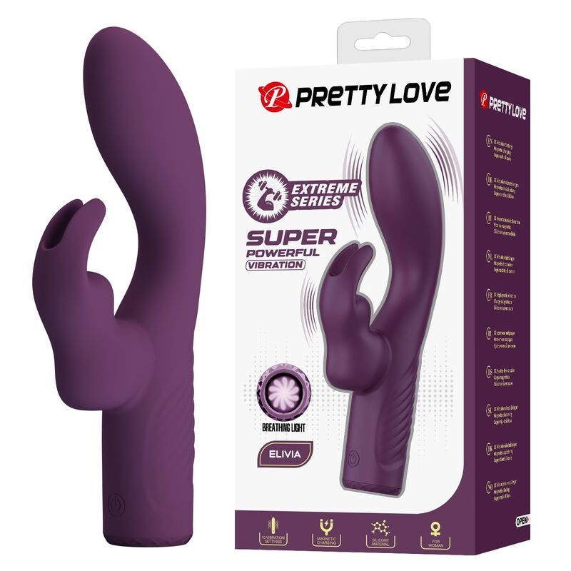 PRETTY LOVE - OLIVIA VIBRADOR RABBIT RECARGABLE 10 FUNCIONES