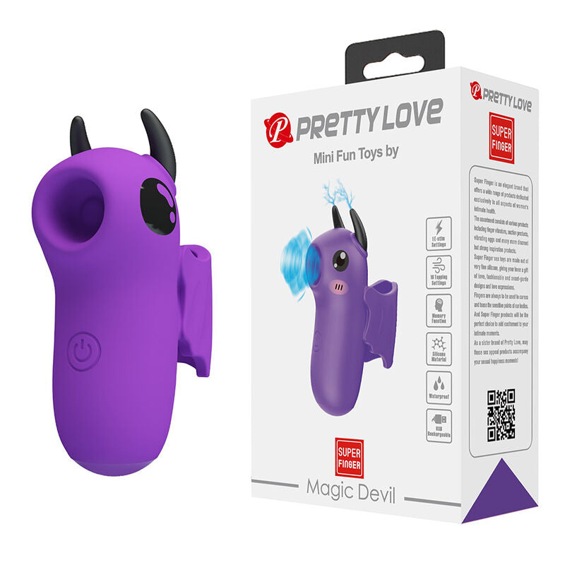 PRETTY LOVE - MAGIC DEVIL ESTIMULADOR DE DEDO RECARGABLE MORADO