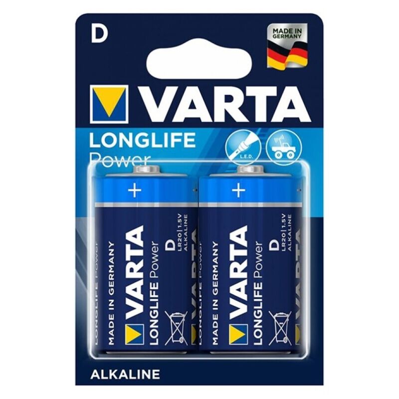 VARTA - LONGLIFE POWER PILA ALCALINA D LR20 BLISTER*2