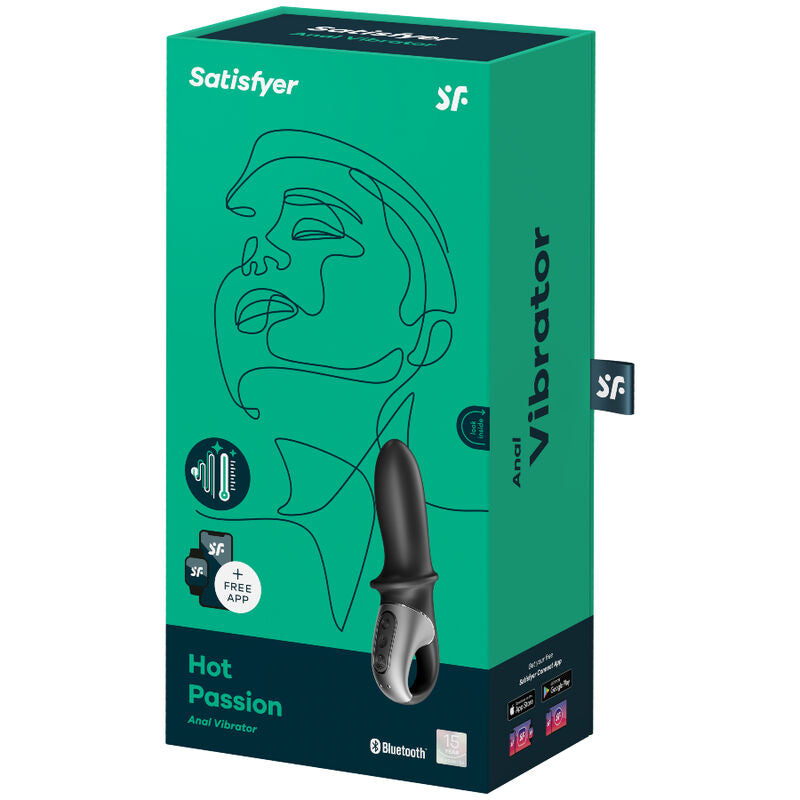 SATISFYER - HOT PASSION VIBRADOR ANAL APP NEGRO