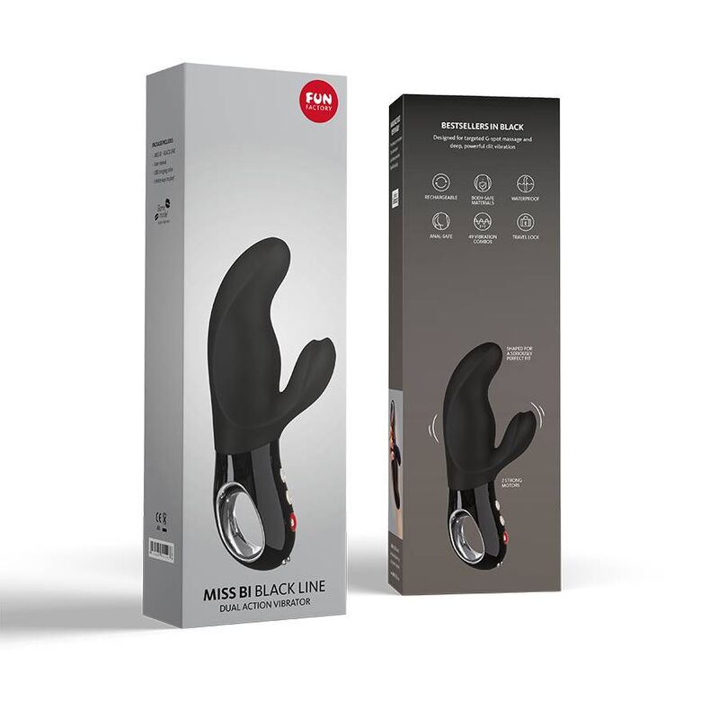 FUN FACTORY - MISS BI RABBIT VIBRADOR NEGRO LINE