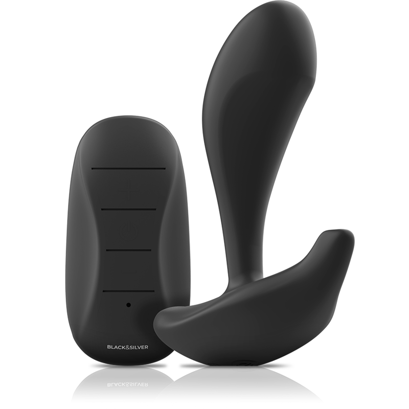 BLACK&SILVER - DWAYNE PLUG ANAL SILICONA CONTROL REMOTO