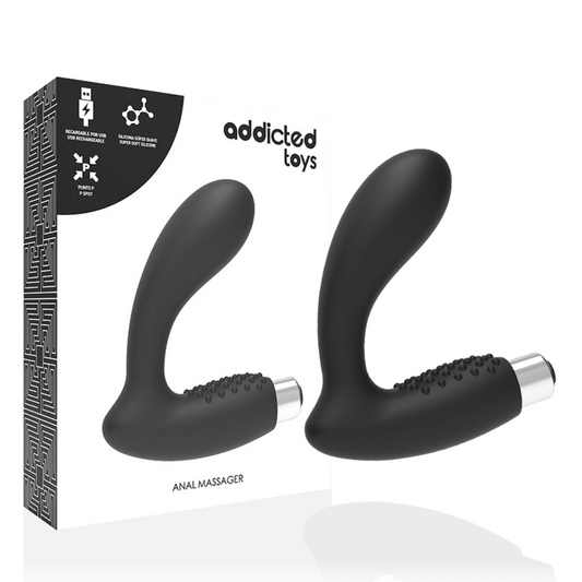 ADDICTED TOYS - VIBRADOR PROSTTICO RECARGABLE MODEL 5 - NEGRO