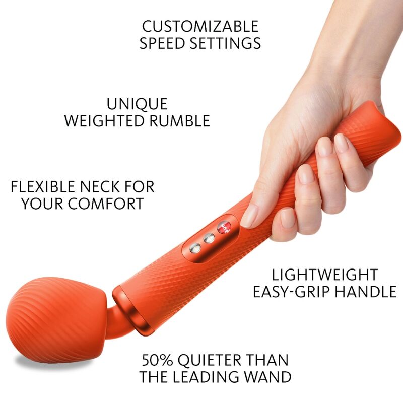 FUN FACTORY - VIM WAND RUMBLE VIBRADOR RECARGABLE SILICONA AZUL MEDIANOCHE