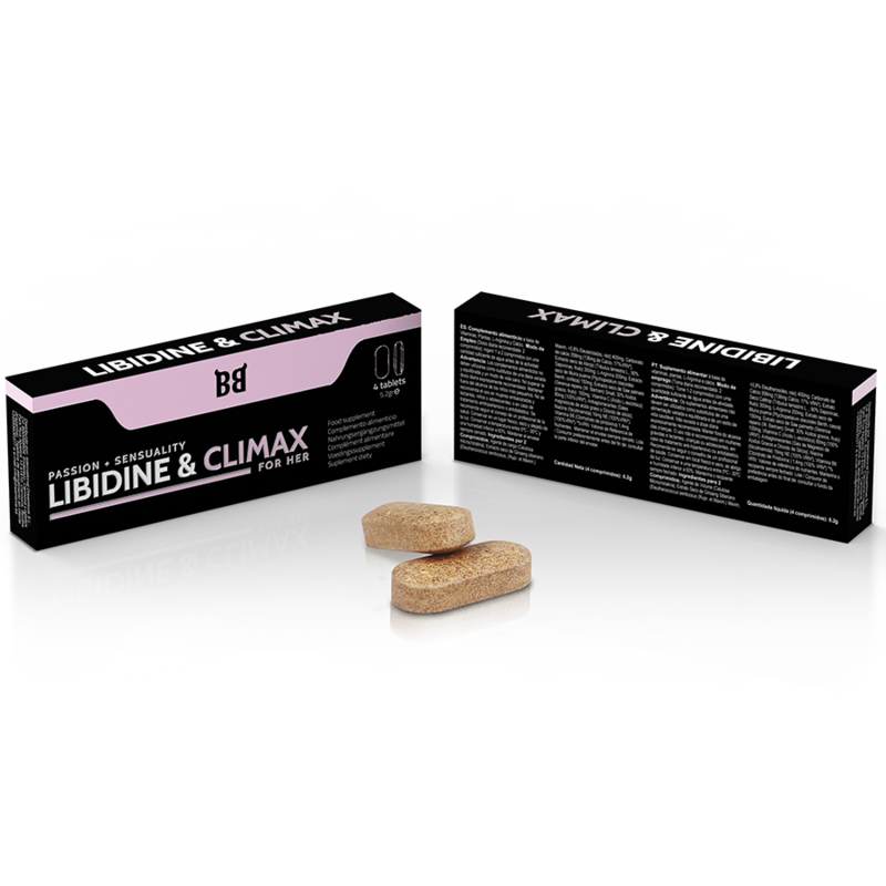 BLACK BULL - LIBIDINE & CLIMAX AUMENTO LÍBIDO PARA MUJER 4 CÁPSULAS