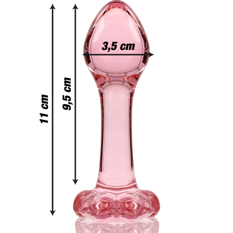 NEBULA SERIES BY IBIZA - MODELO 2 PLUG CRISTAL BOROSILICATO TRANSPARENTE 11 CM -O- 3.5 CM