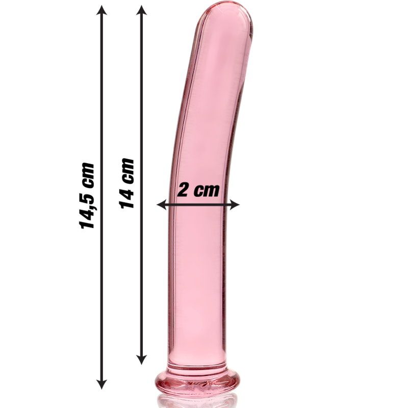 NEBULA SERIES BY IBIZA - MODELO 8 DILDO CRISTAL BOROSILICATO TRANSPARENTE 14.5 CM -O- 2 CM