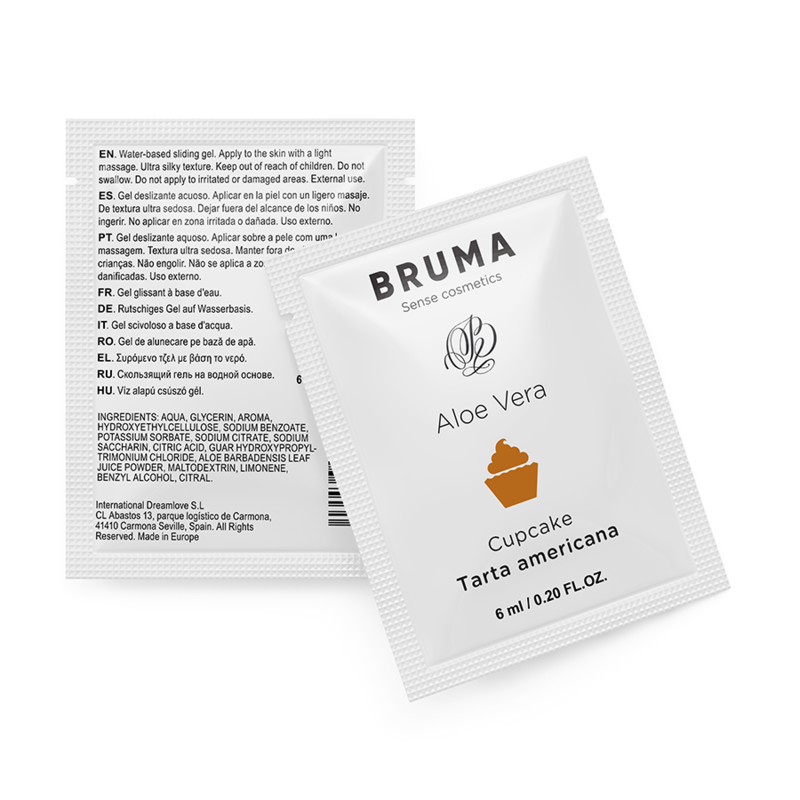 BRUMA - GEL DESLIZANTE CON ALOE VERA SABOR A TARTA AMERICANA 6 ML