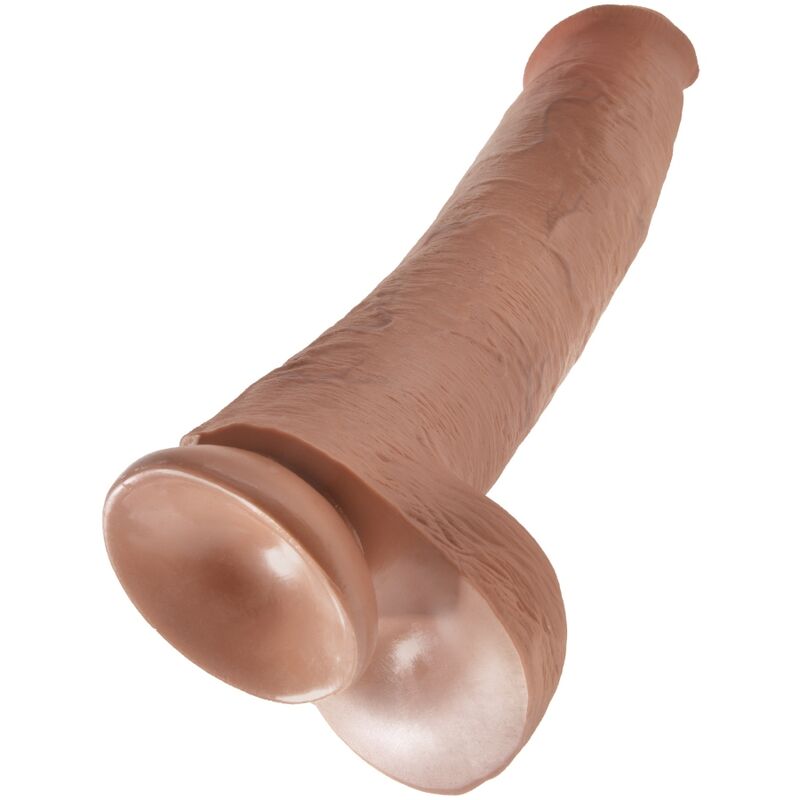 KING COCK - PENE REALISTICO CON TESTICULOS 34.2 CM CARAMELO