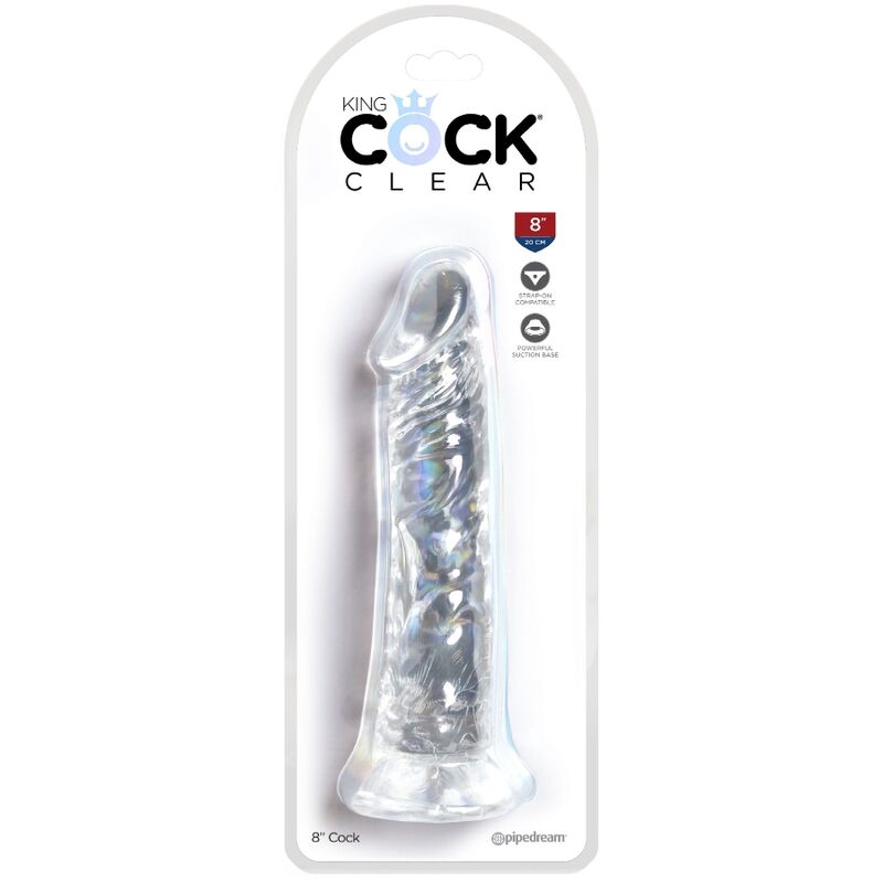 KING COCK - CLEAR PENE REALISTICO 19.7 CM TRANSPARENTE