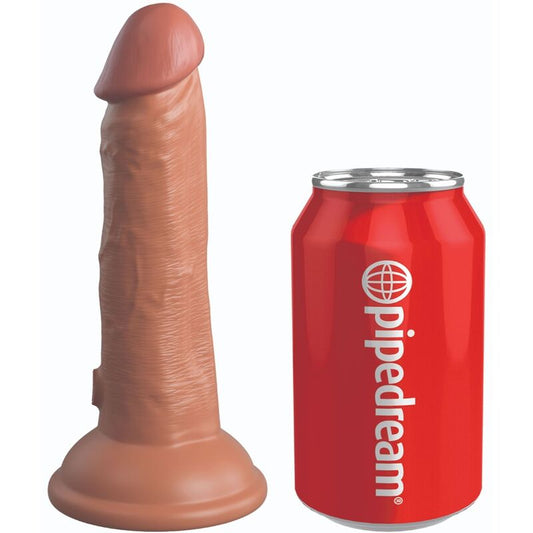 KING COCK - ELITE DILDO REALISTICO SILICONA 15.2 CM CARAMELO