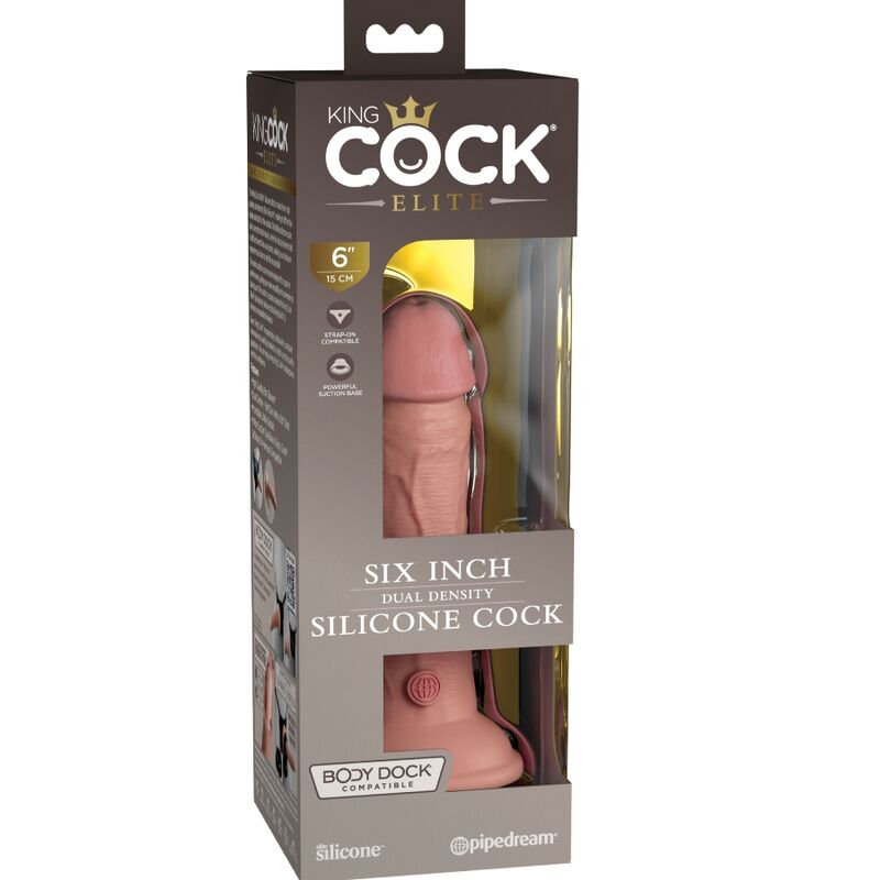 KING COCK - ELITE DILDO REALISTICO SILICONA 15.2 CM