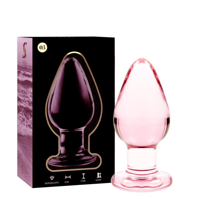 NEBULA SERIES BY IBIZA - MODELO 3 PLUG CRISTAL BOROSILICATO TRANSPARENTE 11 CM -O- 5 CM