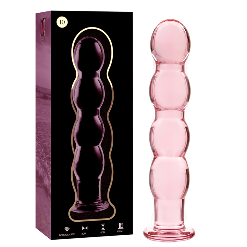 NEBULA SERIES BY IBIZA - MODELO 10 DILDO CRISTAL BOROSILICATO TRANSPARENTE 16.5 CM -O- 3.5 CM