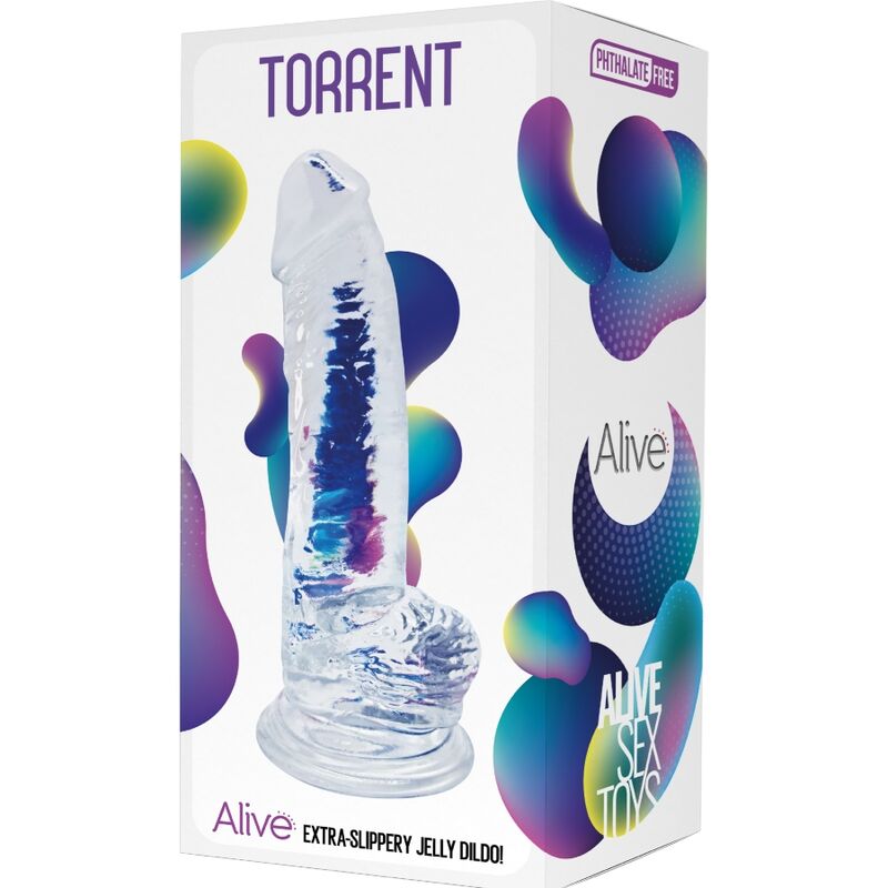 ALIVE - TORRENT PENE REALISTICO TRANSPARENTE 20.6 CM