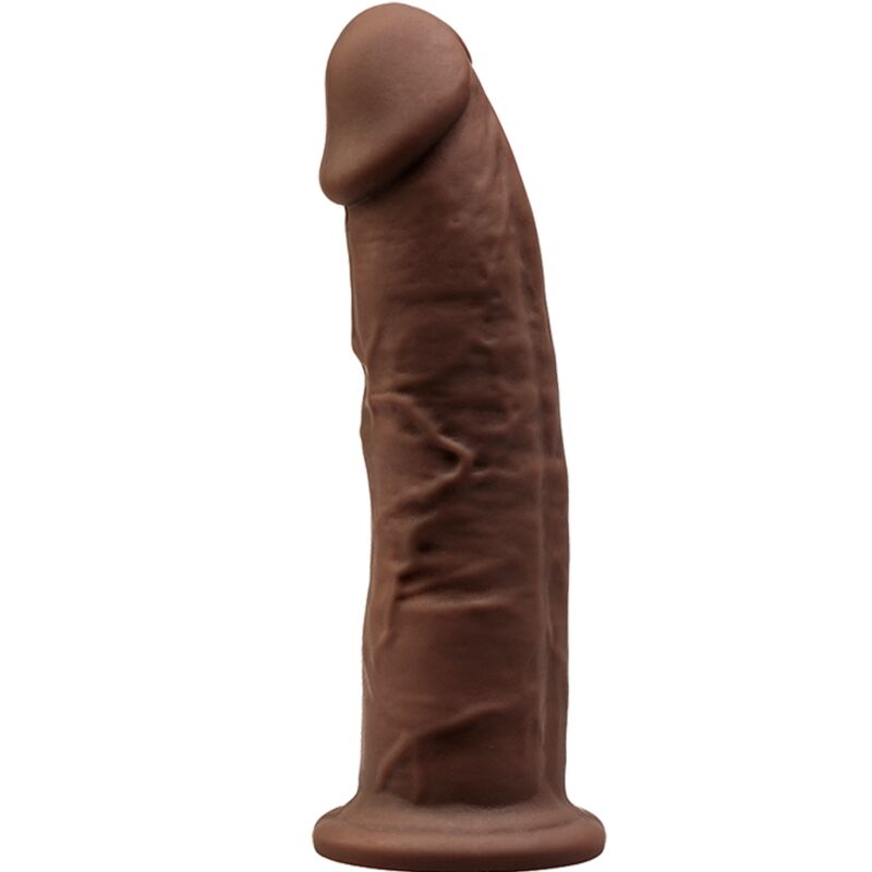 SILEXD - MODELO 2 PENE REALISTICO SILICONA PREMIUM SILEXPAN MARRON 15 CM