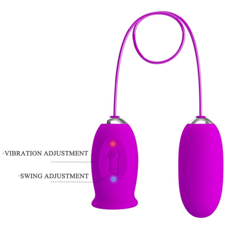 PRETTY LOVE - DAISY HUEVO DUAL VIBRADOR RECARGABLE MORADO