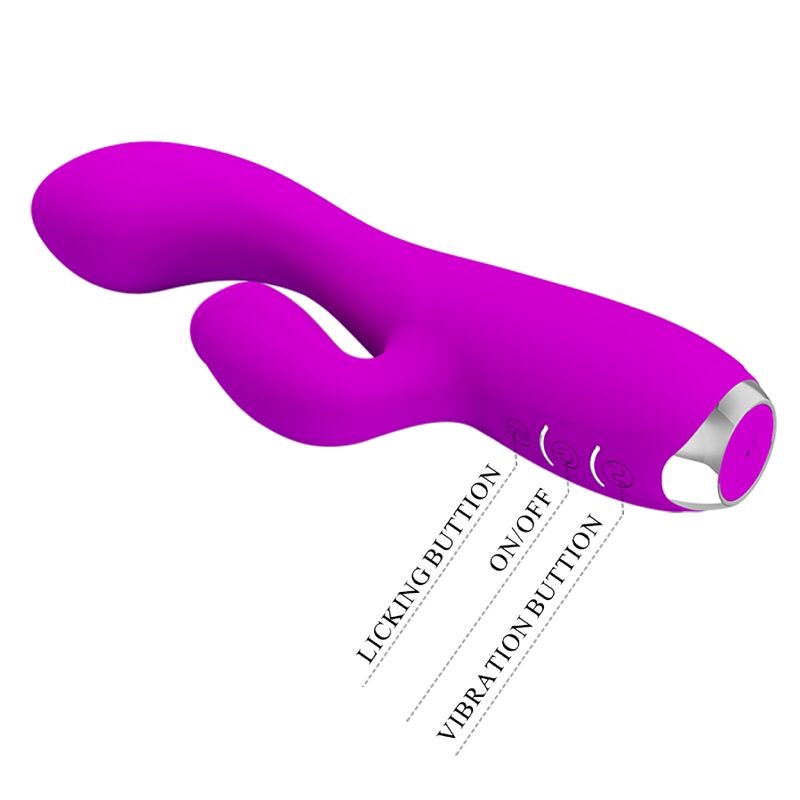 PRETTY LOVE - GLORIA VIBRADOR CONEJO RECARGABLE-IMPERMEABLE MORADO