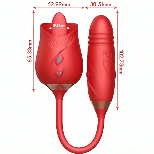 ARMONY - DELIGHT FLOWER VIBRADOR & THRUSTING CON LENGUA ROJO