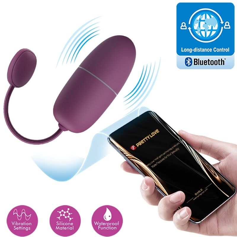 PRETTY LOVE - NYMPH HUEVO VIBRADOR CONTROLADO POR APP LILA