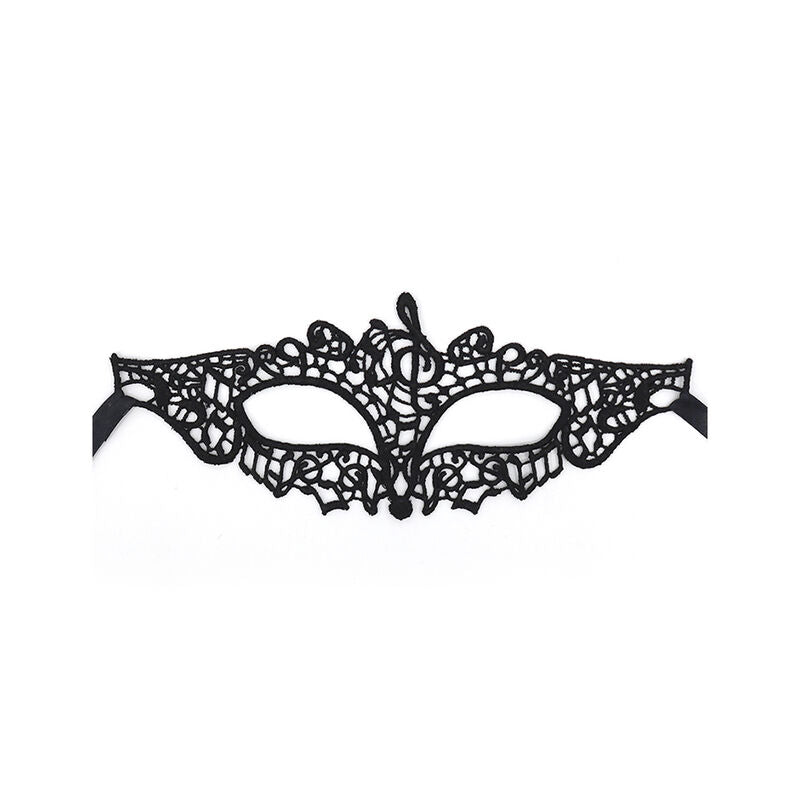 QUEEN LINGERIE - ANTIFAZ DE ENCAJE NEGRO MODELO 2