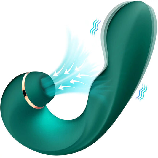 ARMONY - VIBRADOR & SUCCIONADOR FLEXIBLE VERDE