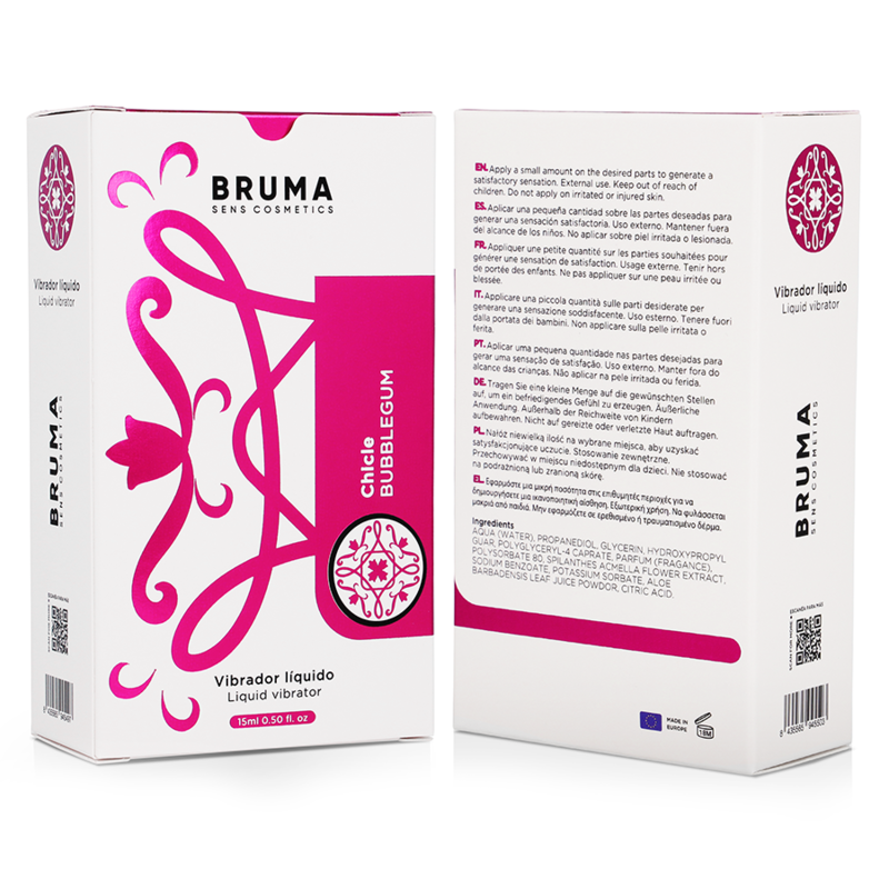 BRUMA - POTENTE GEL VIBRADOR LÍQUIDO CHICLE 15 ML