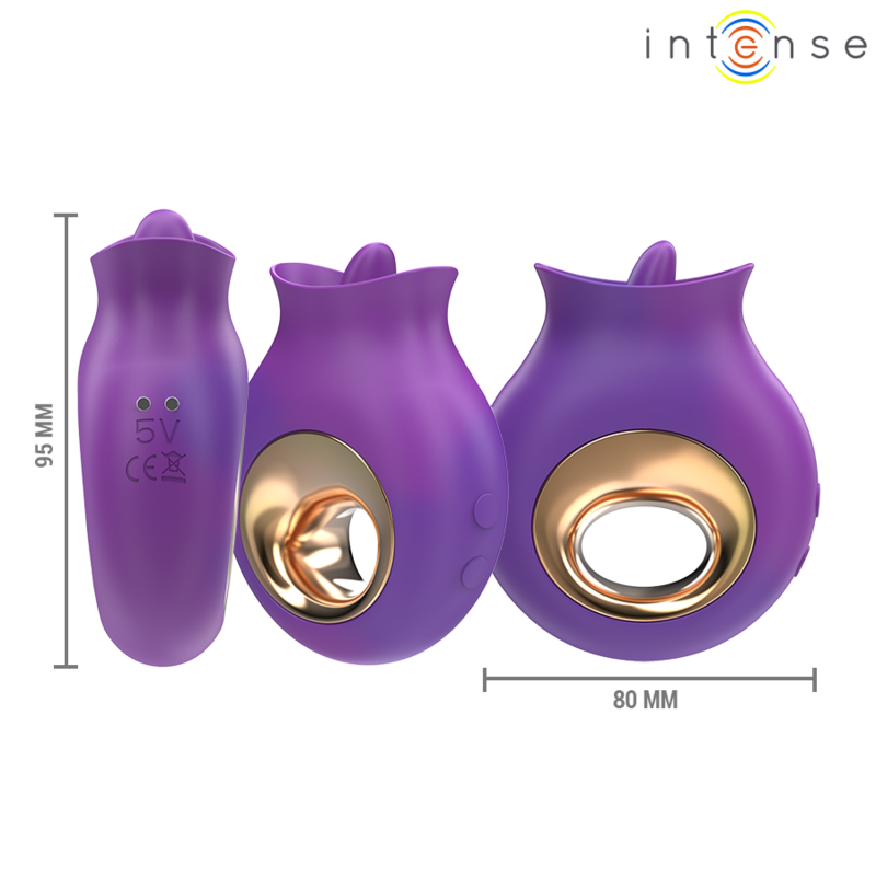 INTENSE - TULI ESTIMULADOR CLÍTORIS 9 VIBRACIONES &#38; 9 OSCILACIONES MORADO
