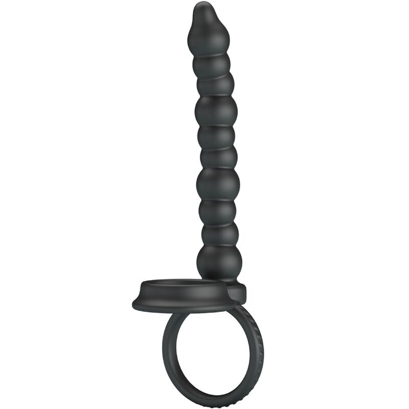 PRETTY LOVE - DILLION ANILLO PENE PARA DOBLE PENETRACIÓN NEGRO