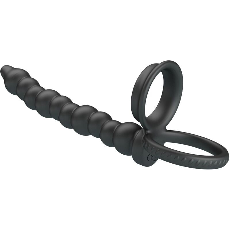PRETTY LOVE - DILLION ANILLO PENE PARA DOBLE PENETRACIÓN NEGRO