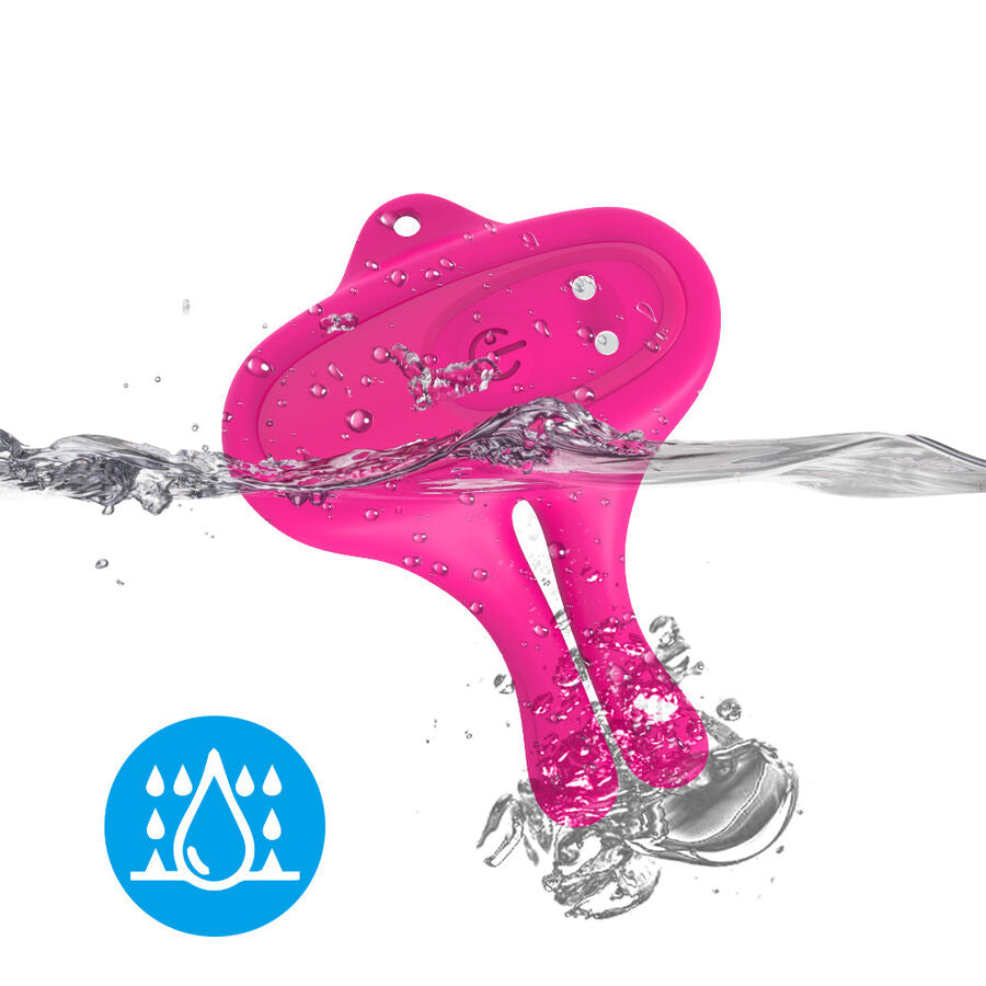 ARMONY - PINZAS PARA PEZONES MAGNÉTICA CON VIBRACIÓN FORMA CONEJO ROSA