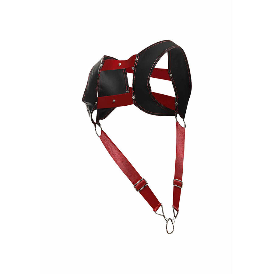 MOB - DNGEON ARNÉS CON ANILLO ROJO PARA EL PENE TALLA ÚNICAS
