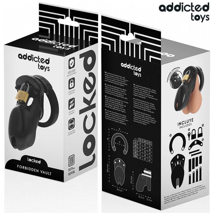 ADDICTED TOYS LOCKED - FORBIDDEN VAULT JAULA PARA PENE 10 CM