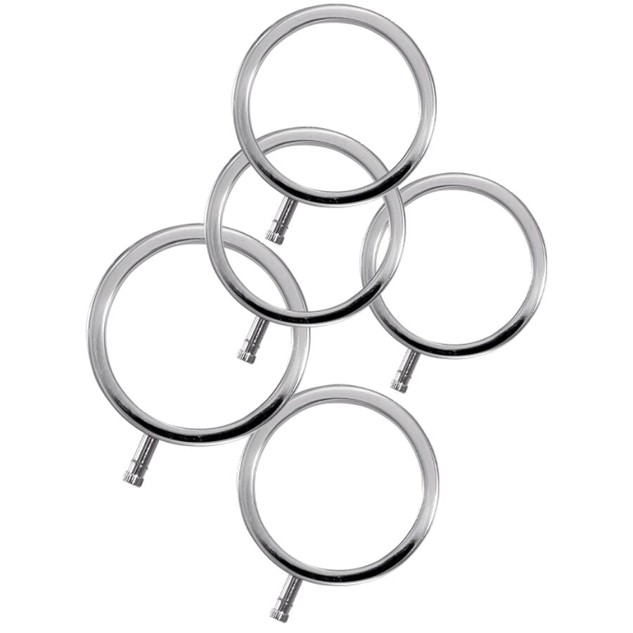 ELECTRASTIM - ELECTRARINGS ANILLOS METÁLICOS PARA EL PENE PACK 5